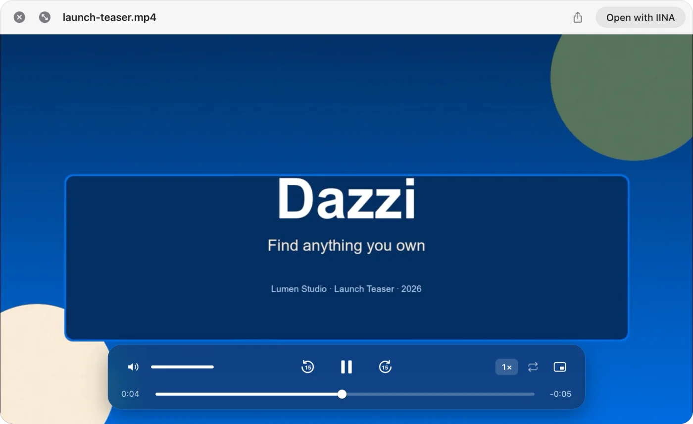 Quick Look playing a video